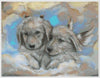 Angel & Imp Golden Retrievers Cross Stitch Pattern