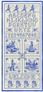 Blue Delft Sampler Cross Stitch Pattern