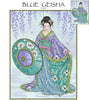 Blue Geisha Cross Stitch Pattern