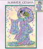 Summer Geisha Cross Stitch Pattern
