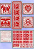 Christmas Redwork Collection Cross Stitch Pattern