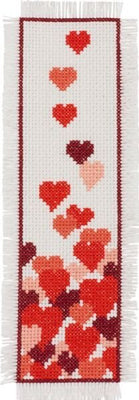 Heart Bookmark Cross Stitch Kit by Permin