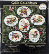 Playful Snowmen Ornaments Cross Stitch Kit