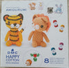 Lion, Tiger, Koala, Rabbit, Cow, Hedgehog, Bird & Unicorn Happy Cotton Amigurimi Pattern Book