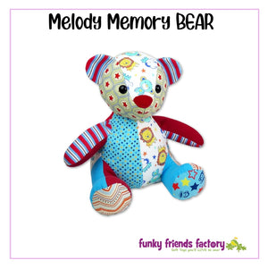 Melody Memory Bear Soft Toy Sewing Pattern