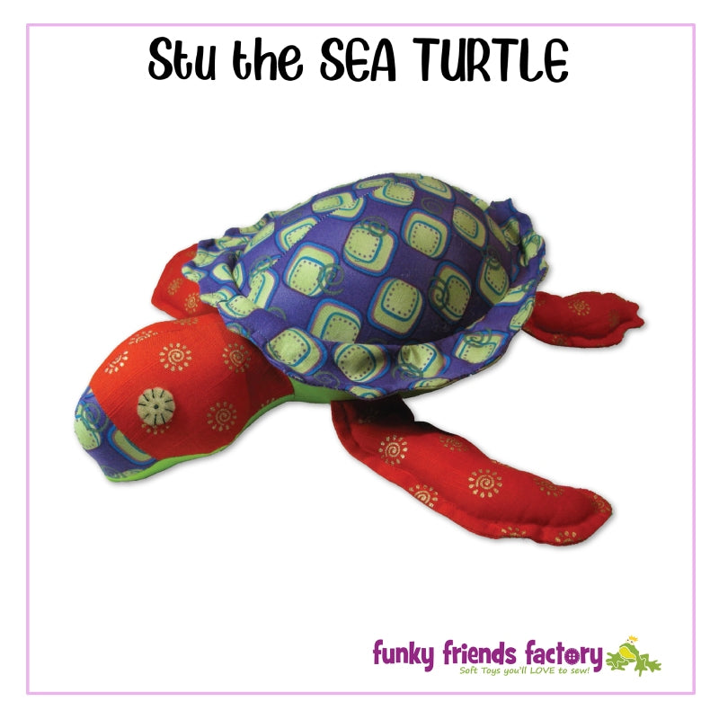 Stu the Sea Turtle Soft Toy Sewing Pattern | Jannz Craft Shop