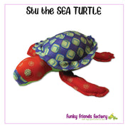 Stu the Sea Turtle Soft Toy Sewing Pattern