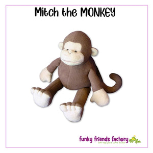 Mitch the Monkey Soft Toy Sewing Pattern