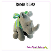 Randy Rhino Soft Toy Sewing Pattern