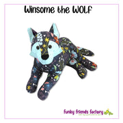 Winsome the Wolf Soft Toy Sewing Pattern