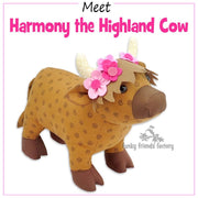 Harmony the Highland Cow Soft Toy Sewing Pattern