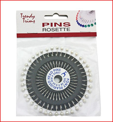 Rosette Pearl White Pins
