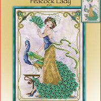 Peacock Lady Cross Stitch Pattern