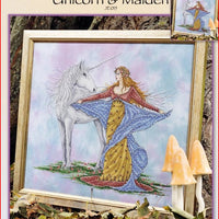 Unicorn and Maiden Cross Stitch Pattern