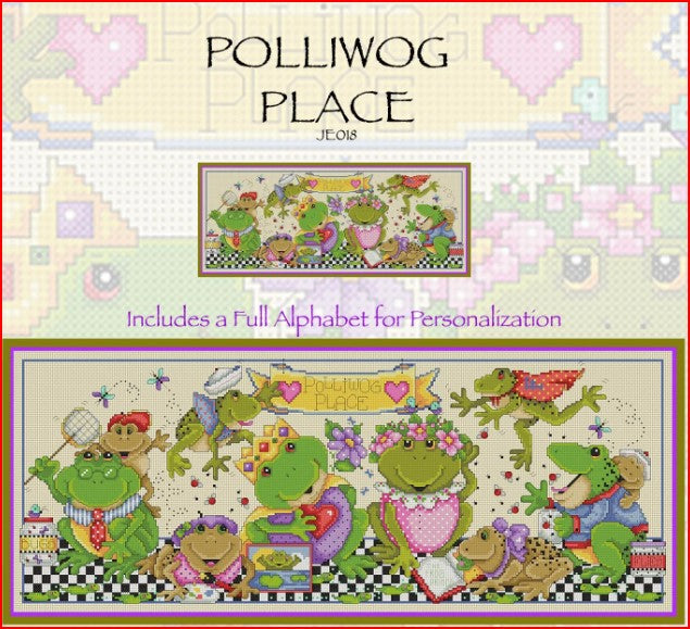 Polliwog Place Cross Stitch Pattern
