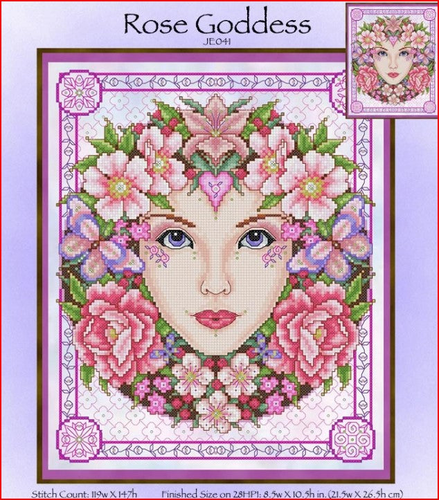 Rose Goddess Cross Stitch Pattern
