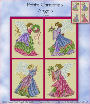 Petite Christmas Angels Cross Stitch Pattern