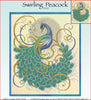 Swirling Peacock Cross Stitch Pattern