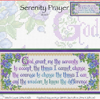 Serenity Prayer Cross Stitch Pattern