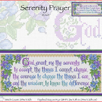 Serenity Prayer Cross Stitch - KIT