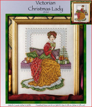 Victorian Christmas Lady Cross Stitch Pattern