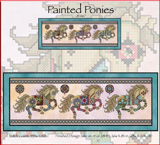 Painted Ponies Cross Stitch Pattern
