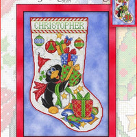 Jolly Penguin Stocking Cross Stitch Pattern