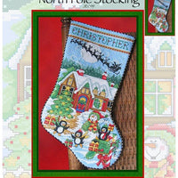 North Pole Stocking Cross Stitch Pattern