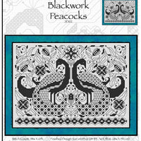 Blackwork Peacocks Cross Stitch Pattern