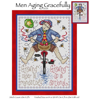 Men Aging Gracefully Cross Stitch Pattern