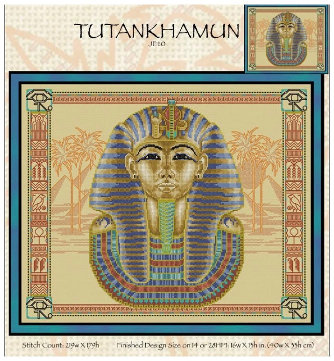 Tutankhamen Cross Stitch Pattern