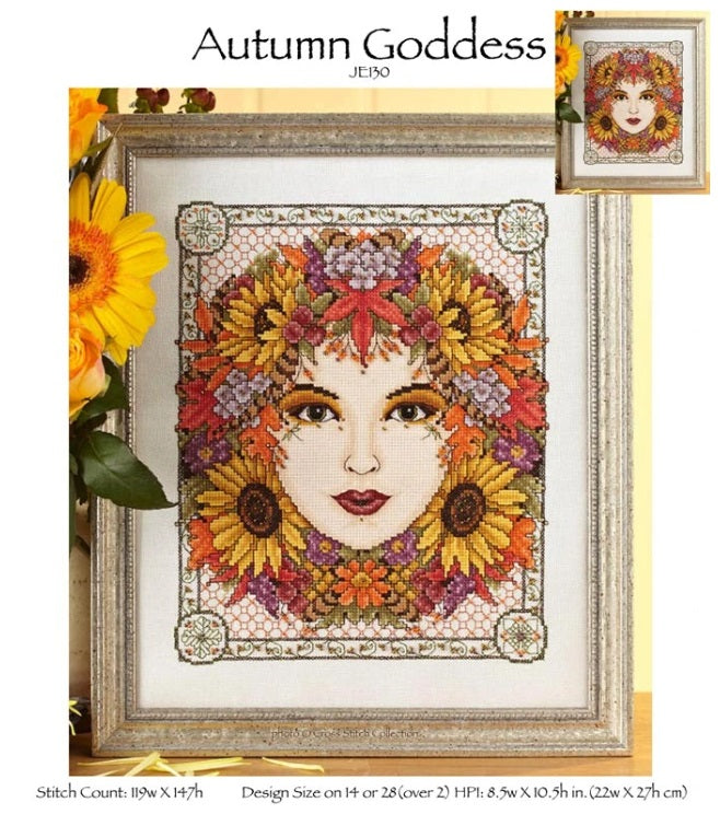 Autumn Goddess Cross Stitch Pattern