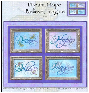 Dream Hope Believe Imagine Cross Stitch Pattern