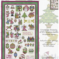 Victorian Christmas Library Cross Stitch Pattern