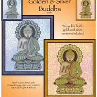 Golden and Silver Buddha Cross Stitch Pattern