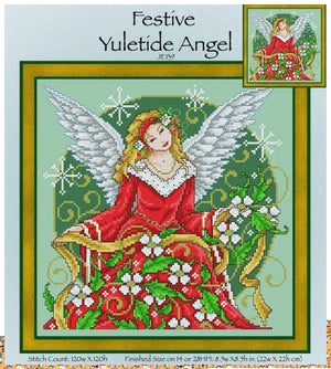 Festive Yuletide Angel Cross Stitch Pattern
