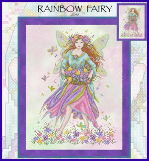Rainbow Fairy Cross Stitch Pattern