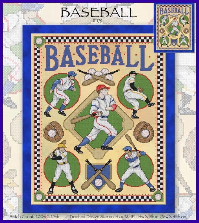 Baseball Cross Stitch Pattern