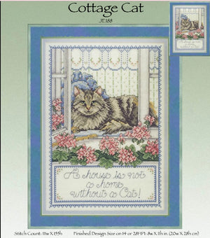 Cottage Cat Cross Stitch Pattern