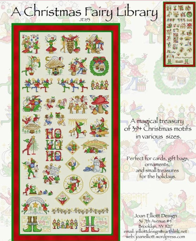 A Christmas Fairy Library Cross Stitch Pattern