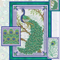 Peacock Treasures Cross Stitch Pattern