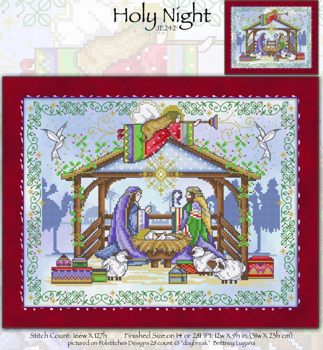 Holy Night Cross Stitch Pattern