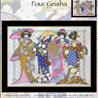 Four Geisha Cross Stitch Pattern