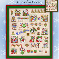 Jingle Bells Library Cross Stitch Pattern