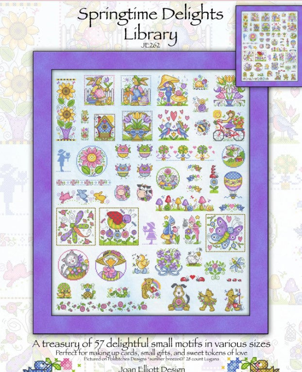 Springtime Delight Library Cross Stitch Pattern