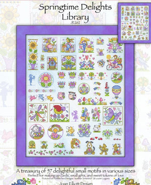 Springtime Delight Library Cross Stitch Pattern