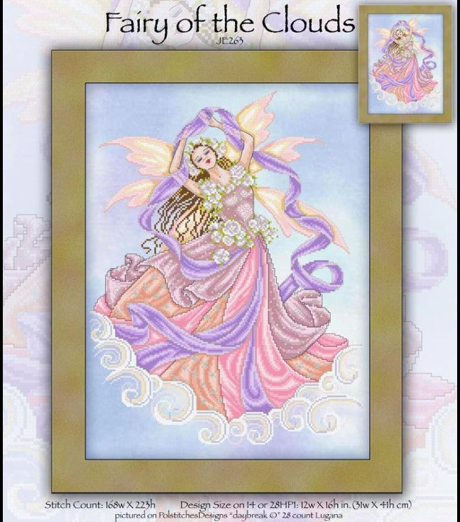 Fairy of the Clouds Cross Stitch Pattern