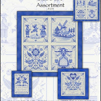 Blue Delft Assortment Cross Stitch Pattern