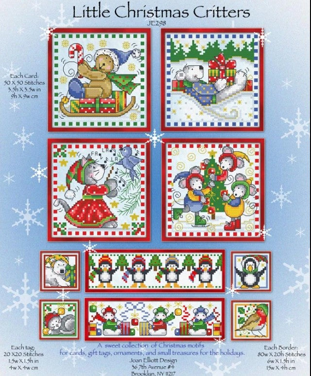 Little Christmas Critters Cross Stitch Pattern