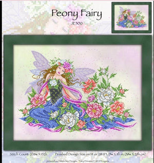 Peony Fairy Cross Stitch Pattern